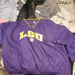 LSU pullover windbreaker